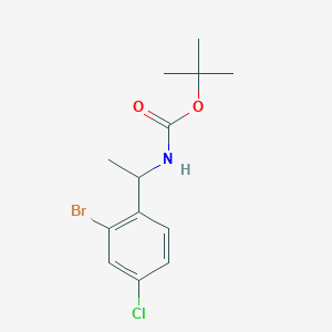 molecular formula C13H17BrClNO2 B12826706 tert-Butyl (1-(2-bromo-4-chlorophenyl)ethyl)carbamate 