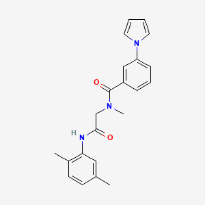 molecular formula C22H23N3O2 B12826737 N-(2-((2,5-Dimethylphenyl)amino)-2-oxoethyl)-N-methyl-3-(1H-pyrrol-1-yl)benzamide 