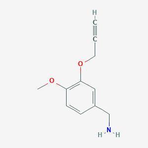 molecular formula C11H13NO2 B12826743 (4-Methoxy-3-(prop-2-yn-1-yloxy)phenyl)methanamine 