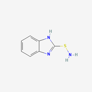 molecular formula C7H7N3S B12826760 S-(1H-Benzo[d]imidazol-2-yl)thiohydroxylamine CAS No. 41066-68-6