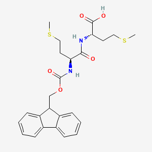 molecular formula C25H30N2O5S2 B12826785 (S)-2-((S)-2-((((9H-Fluoren-9-yl)methoxy)carbonyl)amino)-4-(methylthio)butanamido)-4-(methylthio)butanoic acid 