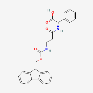 molecular formula C26H24N2O5 B12826804 (S)-2-(3-((((9H-Fluoren-9-yl)methoxy)carbonyl)amino)propanamido)-2-phenylacetic acid 