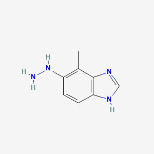 molecular formula C8H10N4 B12826842 5-Hydrazinyl-4-methyl-1H-benzo[d]imidazole 