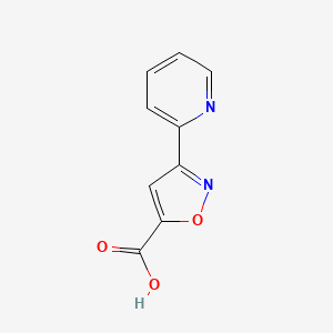 molecular formula C9H6N2O3 B12826854 3-Pyridin-2-ylisoxazole-5-carboxylic acid CAS No. 716362-11-7