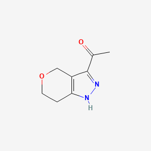 molecular formula C8H10N2O2 B12826859 1-(2,4,6,7-Tetrahydropyrano[4,3-c]pyrazol-3-yl)ethan-1-one 