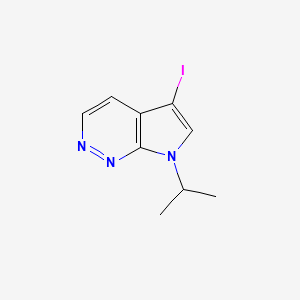 molecular formula C9H10IN3 B12826866 5-Iodo-7-isopropyl-7H-pyrrolo[2,3-c]pyridazine 