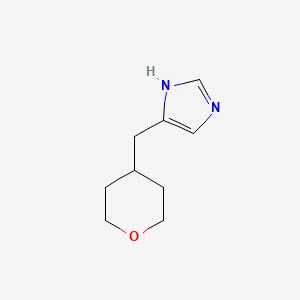 molecular formula C9H14N2O B12826876 4-((Tetrahydro-2H-pyran-4-yl)methyl)-1H-imidazole 