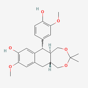 molecular formula C23H28O6 B12826894 9,9'-O-Isopropyllidene-isolariciresinol 