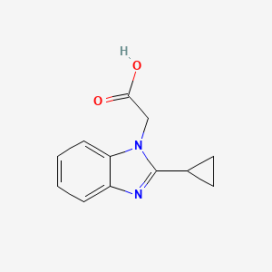 molecular formula C12H12N2O2 B1282690 (2-环丙基-1H-苯并咪唑-1-基)乙酸 CAS No. 97968-85-9