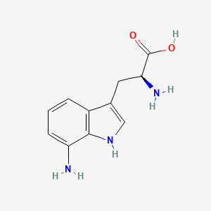 molecular formula C11H13N3O2 B12826900 (S)-2-Amino-3-(7-amino-1H-indol-3-yl)propanoic acid 