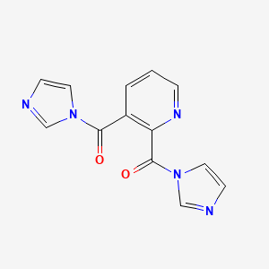 molecular formula C13H9N5O2 B12826902 Pyridine-2,3-diylbis((1H-imidazol-1-yl)methanone) 