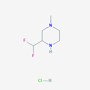 molecular formula C6H13ClF2N2 B12826912 3-(Difluoromethyl)-1-methylpiperazine hydrochloride 