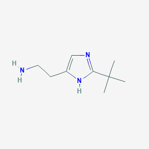 molecular formula C9H17N3 B12826923 2-(2-(tert-Butyl)-1H-imidazol-4-yl)ethanamine 