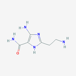 molecular formula C6H11N5O B12826930 4-amino-2-(2-aminoethyl)-1H-imidazole-5-carboxamide 