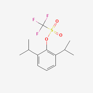 molecular formula C13H17F3O3S B12826934 2,6-Di(propan-2-yl)phenyl trifluoromethanesulfonate CAS No. 60319-08-6