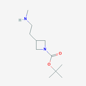 molecular formula C11H22N2O2 B12826959 tert-Butyl 3-(2-(methylamino)ethyl)azetidine-1-carboxylate 