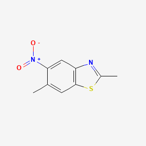 molecular formula C9H8N2O2S B12827036 2,6-Dimethyl-5-nitrobenzo[d]thiazole 