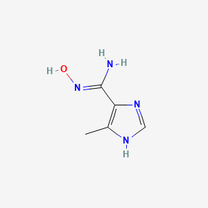 molecular formula C5H8N4O B12827153 N'-Hydroxy-4-methyl-1H-imidazole-5-carboximidamide 