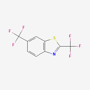 molecular formula C9H3F6NS B12827184 2,6-Bis(trifluoromethyl)benzo[d]thiazole 