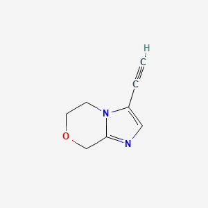 molecular formula C8H8N2O B12827191 3-Ethynyl-5,6-dihydro-8H-imidazo[2,1-c][1,4]oxazine 