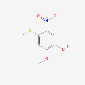 molecular formula C8H9NO4S B12827219 2-Methoxy-4-(methylthio)-5-nitrophenol 