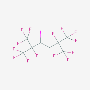 molecular formula C8H3F14I B12827239 1,1,1,2,5,6,6,6-Octafluoro-3-iodo-2,5-bis(trifluoromethyl)hexane CAS No. 88562-42-9