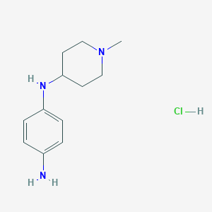 molecular formula C12H20ClN3 B12827244 N1-(1-Methylpiperidin-4-yl)benzene-1,4-diamine hydrochloride 