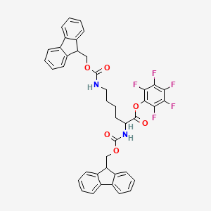 molecular formula C42H33F5N2O6 B12827269 (2,3,4,5,6-pentafluorophenyl) 2,6-bis(9H-fluoren-9-ylmethoxycarbonylamino)hexanoate 