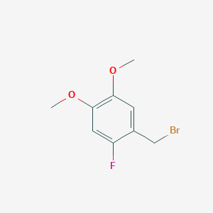 molecular formula C9H10BrFO2 B12827331 1-(Bromomethyl)-2-fluoro-4,5-dimethoxybenzene 