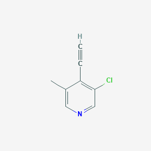 molecular formula C8H6ClN B12827359 3-Chloro-4-ethynyl-5-methylpyridine 