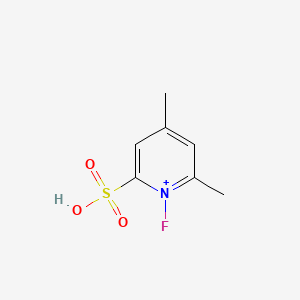 molecular formula C7H9FNO3S+ B12827367 1-Fluoro-4,6-dimethylpyridin-1-ium-2-sulfonic acid 