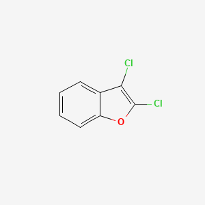 molecular formula C8H4Cl2O B12827427 Benzofuran, dichloro- CAS No. 70234-78-5