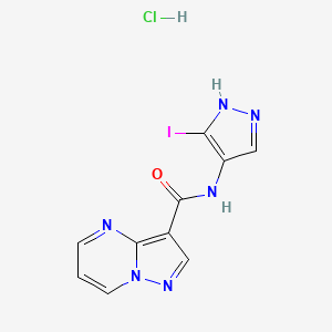 N-(3-Iodo-1H-pyrazol-4-yl)pyrazolo[1,5-a]pyrimidine-3-carboxamide hydrochloride