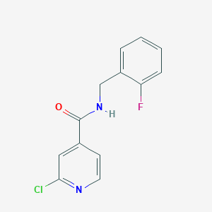 molecular formula C13H10ClFN2O B12827442 2-Chloro-N-(2-fluorobenzyl)isonicotinamide 