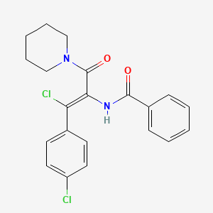 molecular formula C21H20Cl2N2O2 B12827461 N-[(E)-2-chloro-2-(4-chlorophenyl)-1-(piperidine-1-carbonyl)vinyl]benzamide 