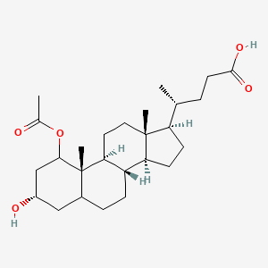 (4R)-4-[(3S,8S,9S,10S,13R,14S,17R)-1-acetyloxy-3-hydroxy-10,13-dimethyl-2,3,4,5,6,7,8,9,11,12,14,15,16,17-tetradecahydro-1H-cyclopenta[a]phenanthren-17-yl]pentanoic acid