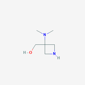 molecular formula C6H14N2O B12827504 (3-(Dimethylamino)azetidin-3-yl)methanol 