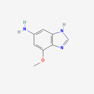 molecular formula C8H9N3O B12827510 4-Methoxy-1H-benzo[d]imidazol-6-amine 