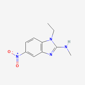 molecular formula C10H12N4O2 B12827525 1-ethyl-N-methyl-5-nitro-1H-benzo[d]imidazol-2-amine 