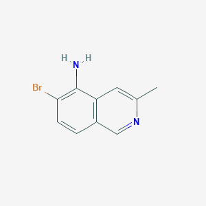 molecular formula C10H9BrN2 B12827550 6-Bromo-3-methylisoquinolin-5-amine 