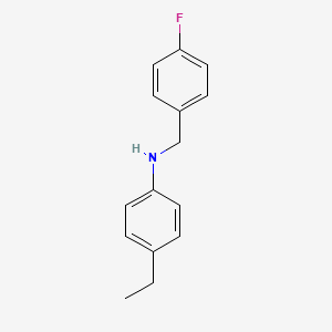 molecular formula C15H16FN B12827560 4-Ethyl-N-(4-fluorobenzyl)aniline 