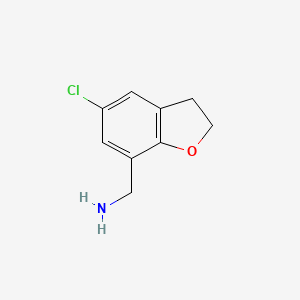 molecular formula C9H10ClNO B12827566 (5-Chloro-2,3-dihydrobenzofuran-7-yl)methanamine 