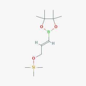 molecular formula C12H25BO3Si B12827606 trans-3-Trimethylsiloxy-1-propenylboronic acid pinacol ester 