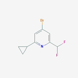 4-Bromo-2-cyclopropyl-6-(difluoromethyl)pyridine