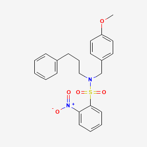 N-(4-Methoxybenzyl)-2-nitro-N-(3-phenylpropyl)benzenesulfonamide