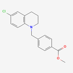 molecular formula C18H18ClNO2 B12827654 Methyl 4-((6-chloro-3,4-dihydroquinolin-1(2h)-yl)methyl)benzoate 