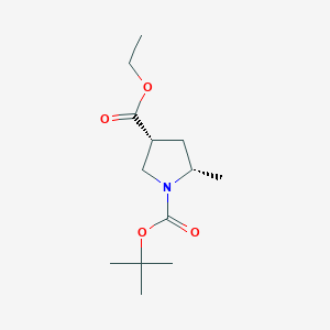 rel-(3R,5S)-1-tert-Butyl 3-ethyl 5-methylpyrrolidine-1,3-dicarboxylate