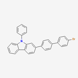 molecular formula C30H20BrN B12827686 2-(4'-Bromo-[1,1'-biphenyl]-4-yl)-9-phenyl-9H-carbazole 