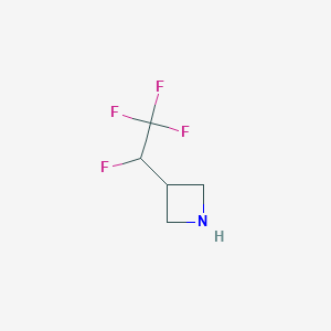 molecular formula C5H7F4N B12827709 3-(1,2,2,2-Tetrafluoroethyl)azetidine 