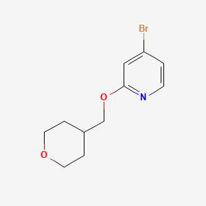 molecular formula C11H14BrNO2 B12827723 4-bromo-2-((tetrahydro-2H-pyran-4-yl)methoxy)pyridine 